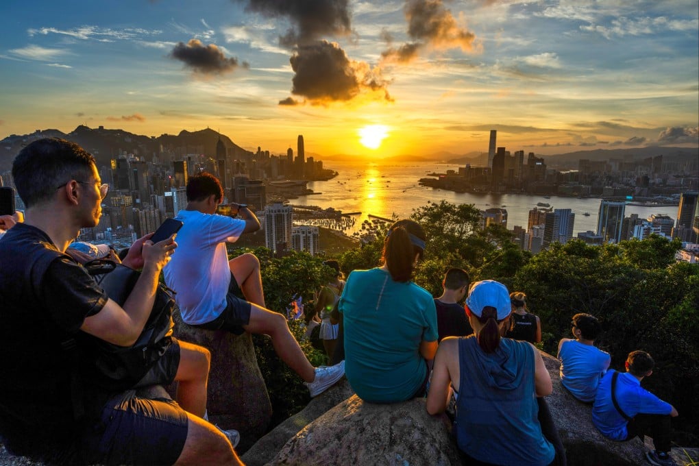 A view of Hong Kong from Red Incense Burner Summit at Braemar Hill in North Point on August 12, 2025. Photo: Sam Tsang