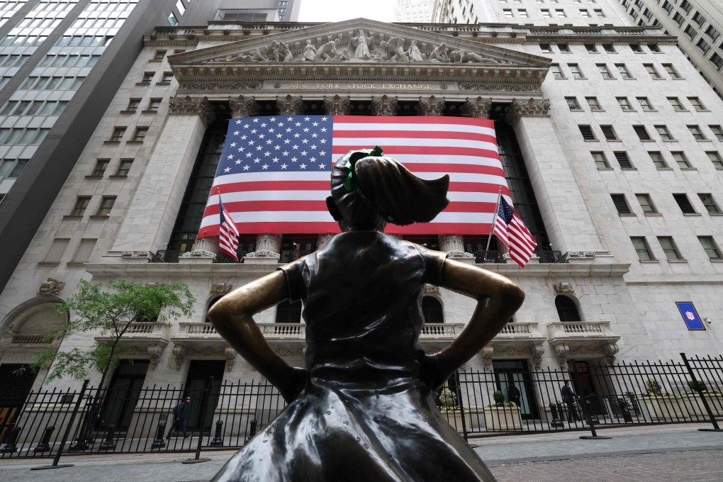The Fearless Girl sculpture outside the New York Stock Exchange. Photo: AFP