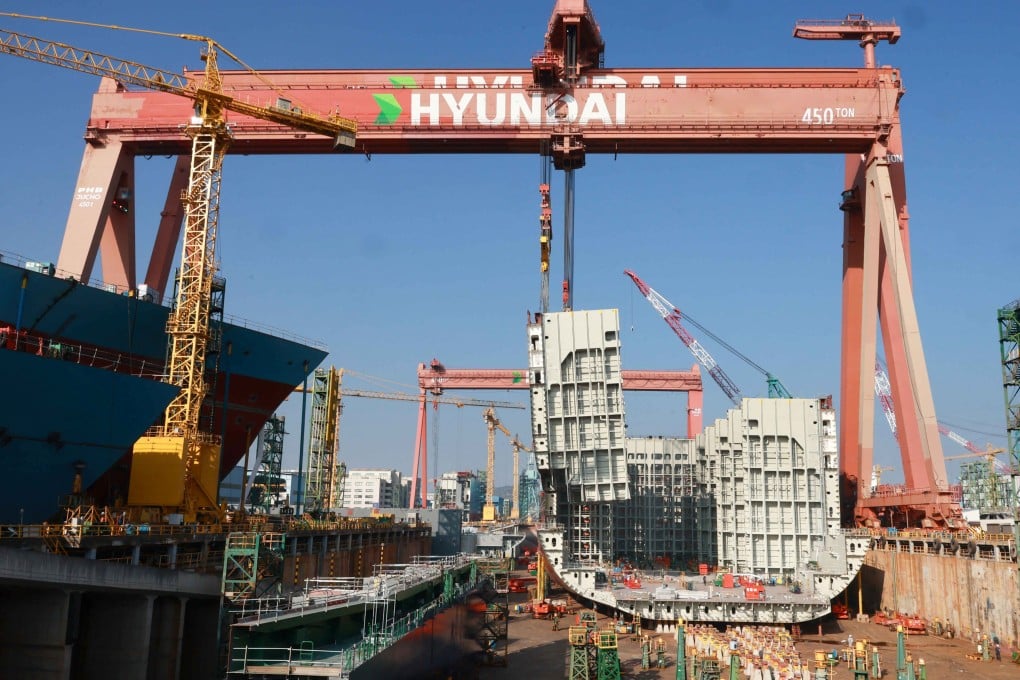 A general view shows HD Hyundai Heavy Industries Ulsan Shipyard in Ulsan, South Korea. Photo: Reuters