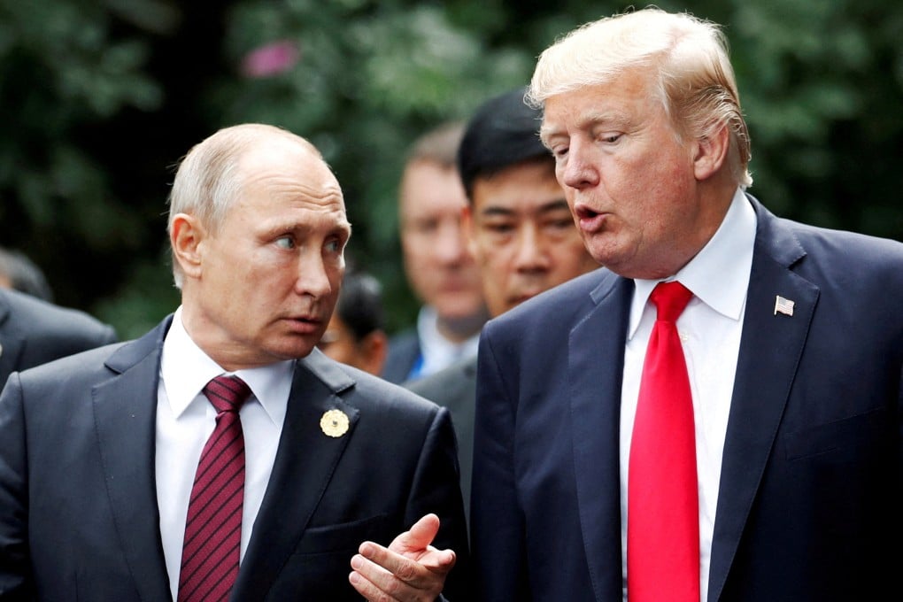 Russian President Vladimir Putin and US President Donald Trump, pictured at their last meeting in 2017, at the Apec summit in Vietnam. Photo: Reuters