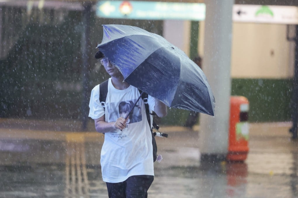 A black rainstorm warning was issued at 7.50am on Thursday. Photo: Dickson Lee