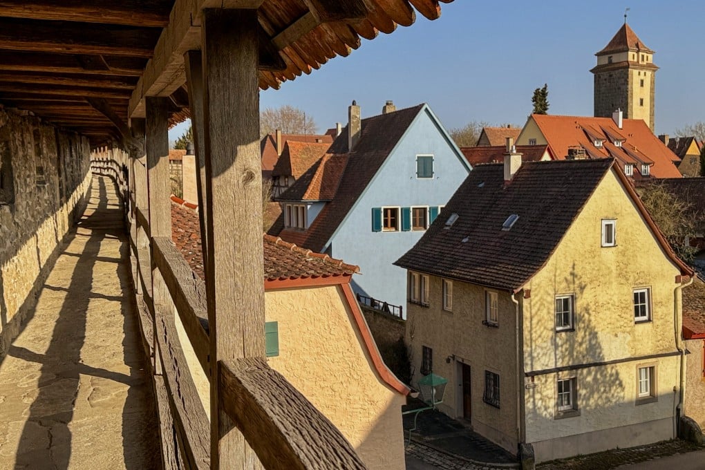 The city wall at well-preserved medieval Rothenburg ob der Tauber, in southern Germany, has an interior gallery that allows an aerial promenade around the compact city. Photo: Peter Neville-Hadley