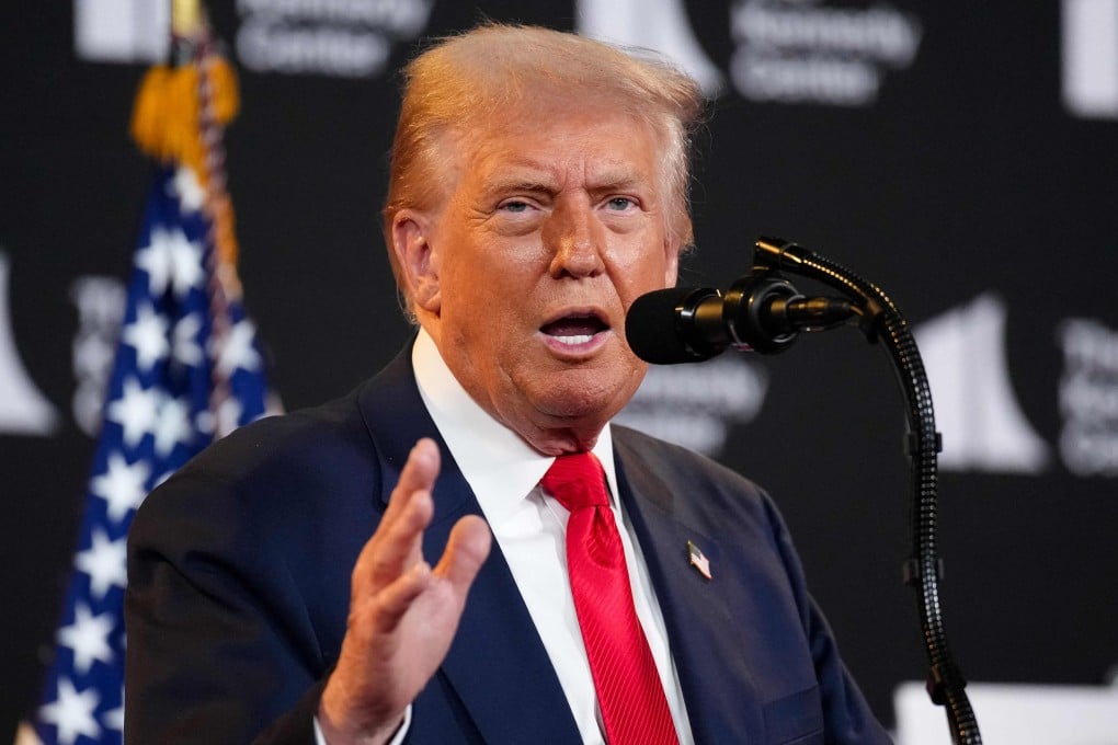US President Donald Trump speaks during an event at the Kennedy Centre in Washington on Wednesday. Photo: AFP