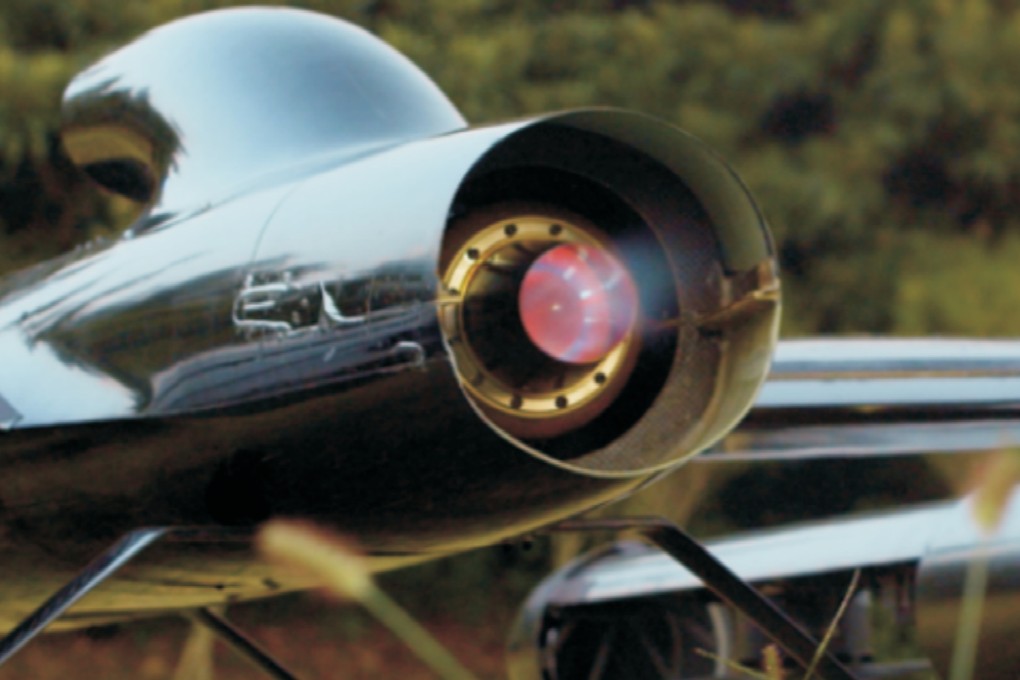 China’s first VTOL drone jet fires up its engine before a test flight. Photo: Beihang University