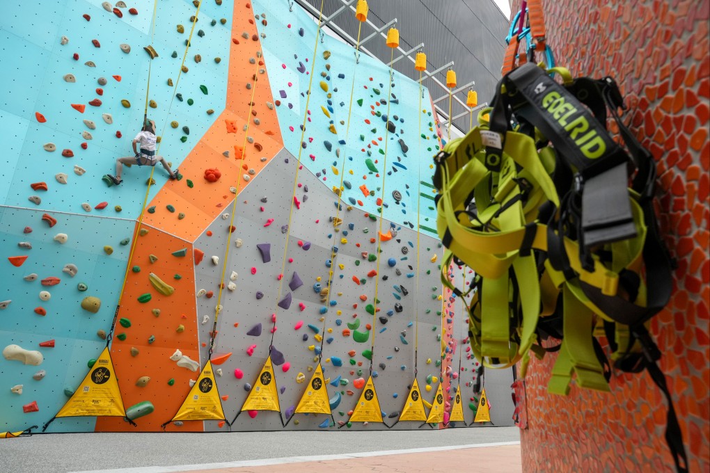 The new climbing wall at Kai Tak Sports Park, which could attract more global events to Hong Kong. Photo: May Tse