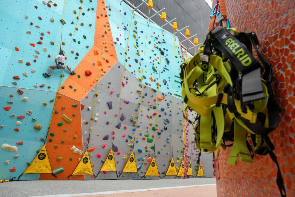 The new climbing wall at Kai Tak Sports Park, which could attract more global events to Hong Kong. Photo: May Tse