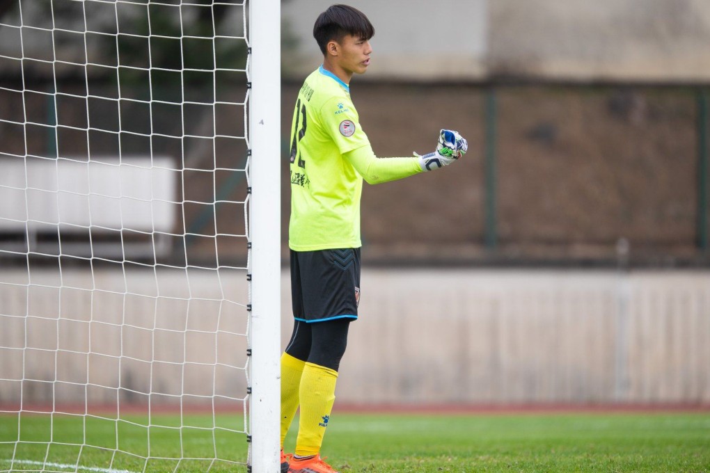 Goalkeeper Yip Ka-yu when playing for Yuen Long in 2020. Photo: Handout