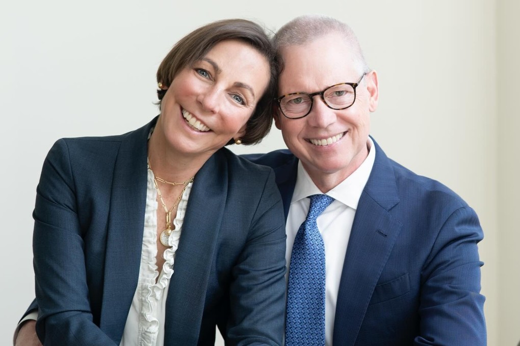 Lisa Larkin with her husband Arthur Pancioli. The pair met when Larkin was in hospital in New York, waiting for her first round of chemotherapy for breast cancer. Photo: Dr Lisa Larkin