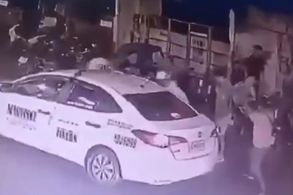 Screenshot of CCTV camera footage showing the moment before two Japanese nationals were shot and killed in Manila’s Ermita district on Friday night. Photo: Handout