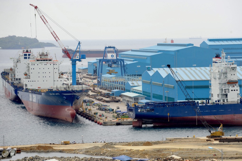 Hanjin Heavy Industries and Construction-Philippines’ Subic Bay shipyard pictured in 2009. Photo: AFP