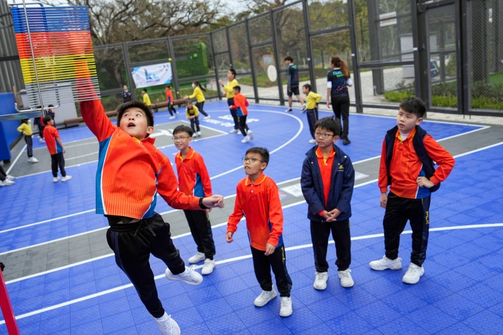 Students take part in a 3x3 basketball workshop at Go Park Sai Sha earlier this year. Photo: Elson Li