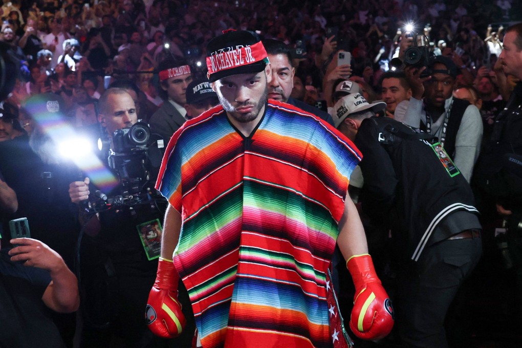 Mexico’s Julio Cesar Chavez Jnr arrives for a cruiserweight boxing match against US influencer Jake Paul at the Honda Centre in Anaheim, California, on June 28. Photo: AFP