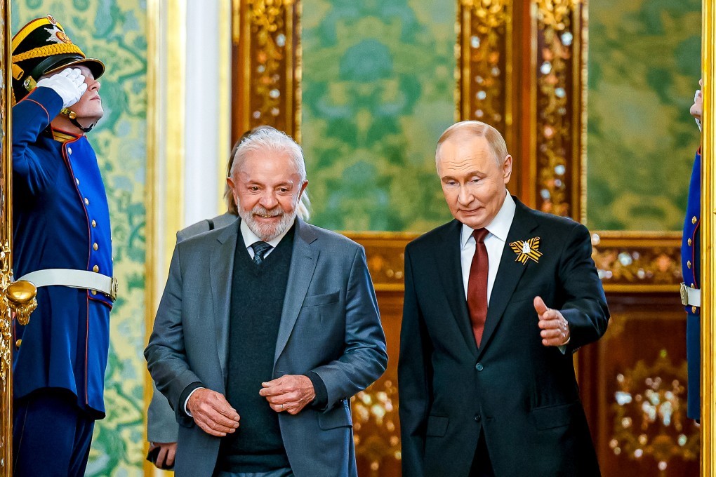 Brazilian President Luiz Inácio Lula da Silva and Russian leader Vladimir Putin at the Kremlin in May. Photo: Handout