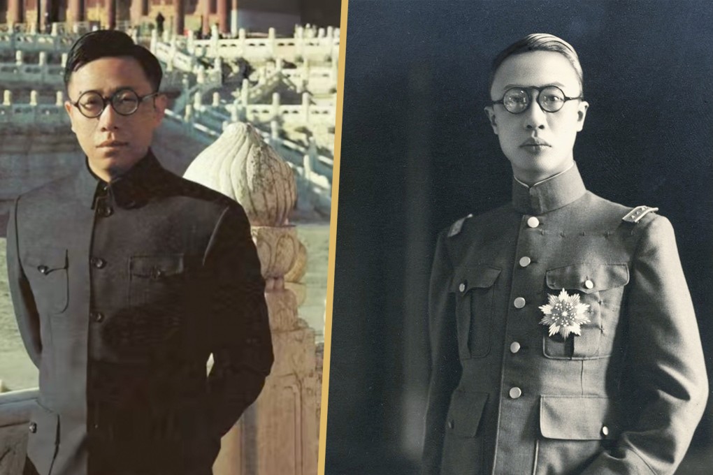 A man who bears a striking resemblance to the last emperor of China was invited to act in several dramas, and even AI systems were deceived into believing he was Puyi. Photo: SCMP composite/Douyin/Wikipedia