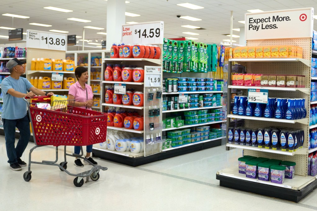 People walk past Procter & Gamble products on sale at a store in Los Angeles on July 29. The company has announced it needs to raise prices on a quarter of the goods it sells in the US to mitigate costs faced because of the tariffs imposed by US President Donald Trump. Photo: EPA