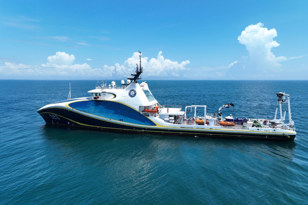 The drone-carrying Zhuhai Yun is the first ship of its kind. Photo: Handout