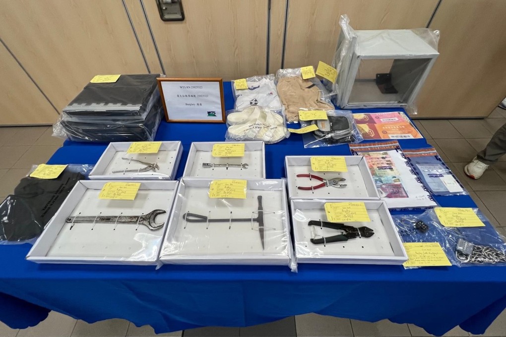 Hong Kong police recovered tools from the scene of the latest burglary. Photo: Handout