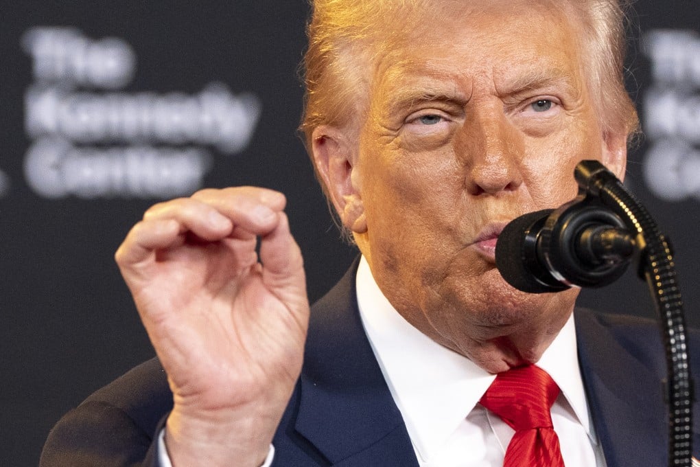 US President Donald Trump speaks at the Kennedy Centre on August 13 in Washington. Photo: AP