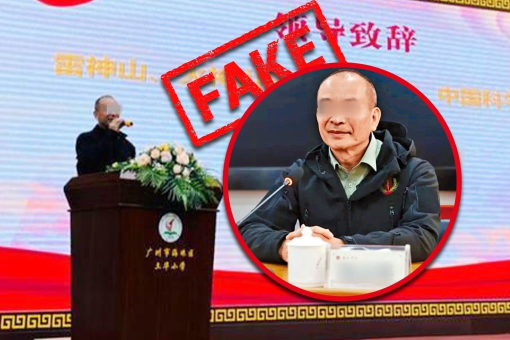 A suspected con man in China is being held in detention accused of impersonating a high-ranking retired People’s Liberation Army official and a top scholar to dupe schools and a hospital. Photo: SCMP composite/Shutterstock/Sina