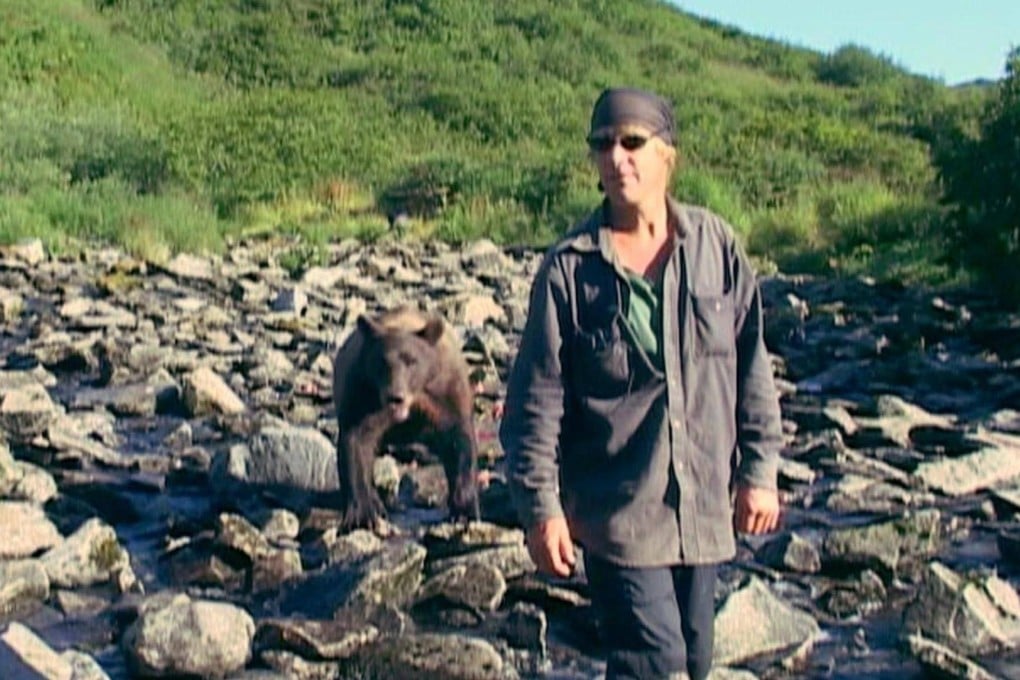 Timothy Treadwell in a still from Grizzly Man, Werner Herzog’s documentary about an eccentric conservationist who was eaten alive in the Alaskan wilderness.