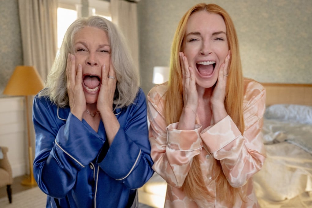 Jamie Lee Curtis (left) and Lindsay Lohan in a still from Freakier Friday. Photo: TNS
