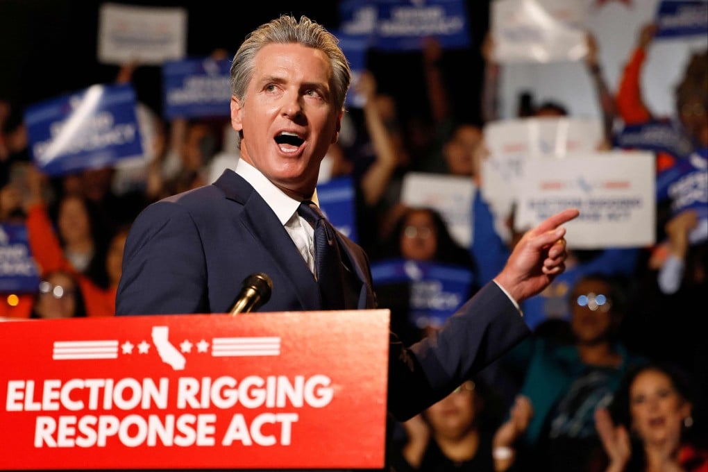 California Governor Gavin Newsom speaks at a press conference in Los Angeles on August 14. Photo: Getty Images via AFP