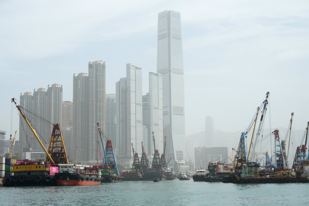 Ships are seen at the the typhoon shelter amid smog and air pollution in Tai Kok Tsui in April. Photo: Sun Yeung
