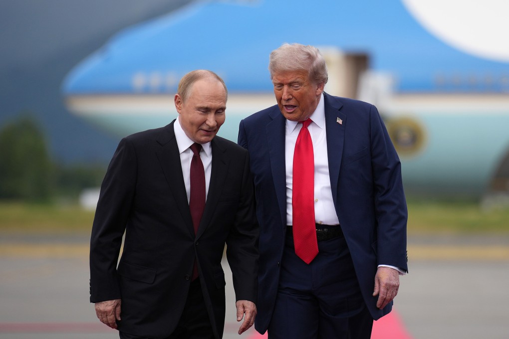 US President Donald Trump and Russian President Vladimir Putin arrive at Joint Base Elmendorf-Richardson in Anchorage, Alaska on August 15. Photo: TNS