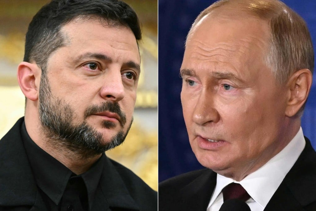 Ukranian President Volodymyr Zelensky (left), says he is willing to meet Russian leader, Vladmir Putin, but only after certain security measures are met. Photo: AFP