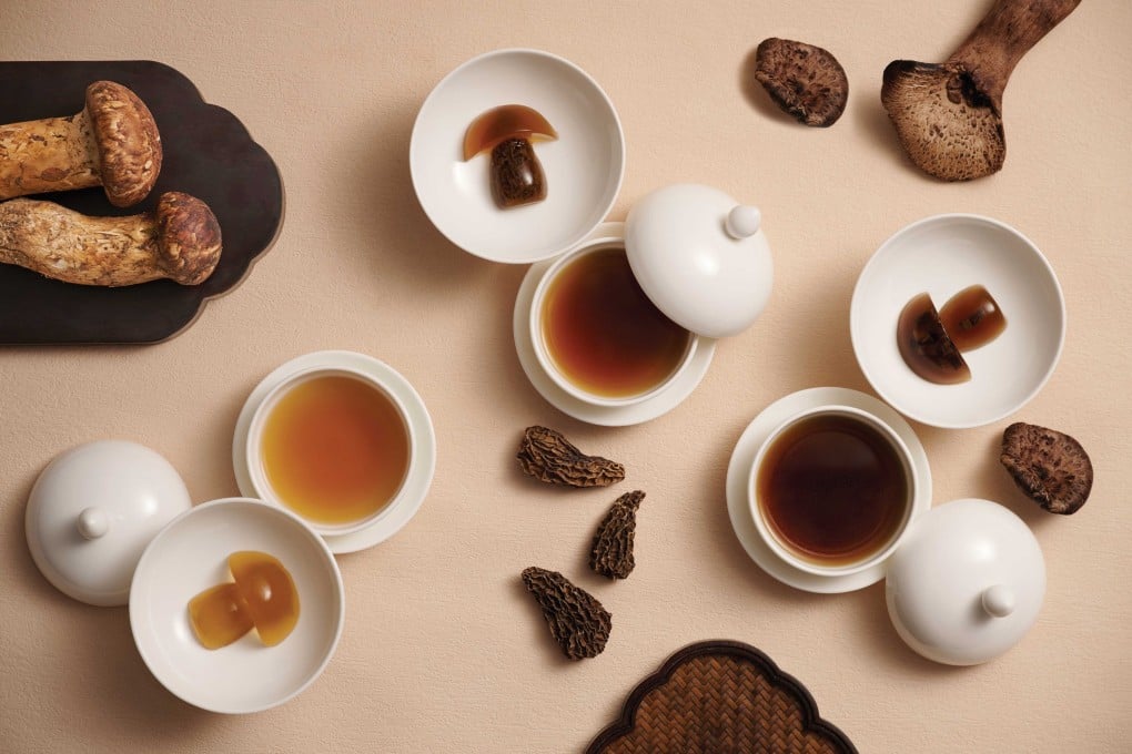 The Mushroom Consomme Symphony, part of Man Ho restaurant’s Yunnan mushrooms six-hands feast in Hong Kong. Photo: Handout