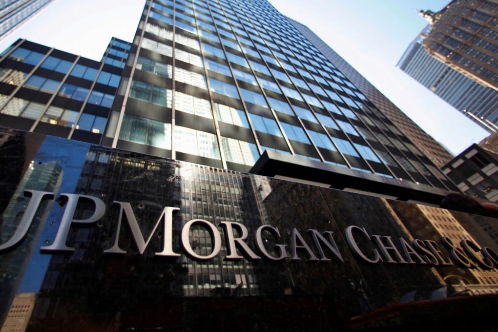 A sign outside the headquarters of JPMorgan Chase & Co in New York. Photo: Reuters