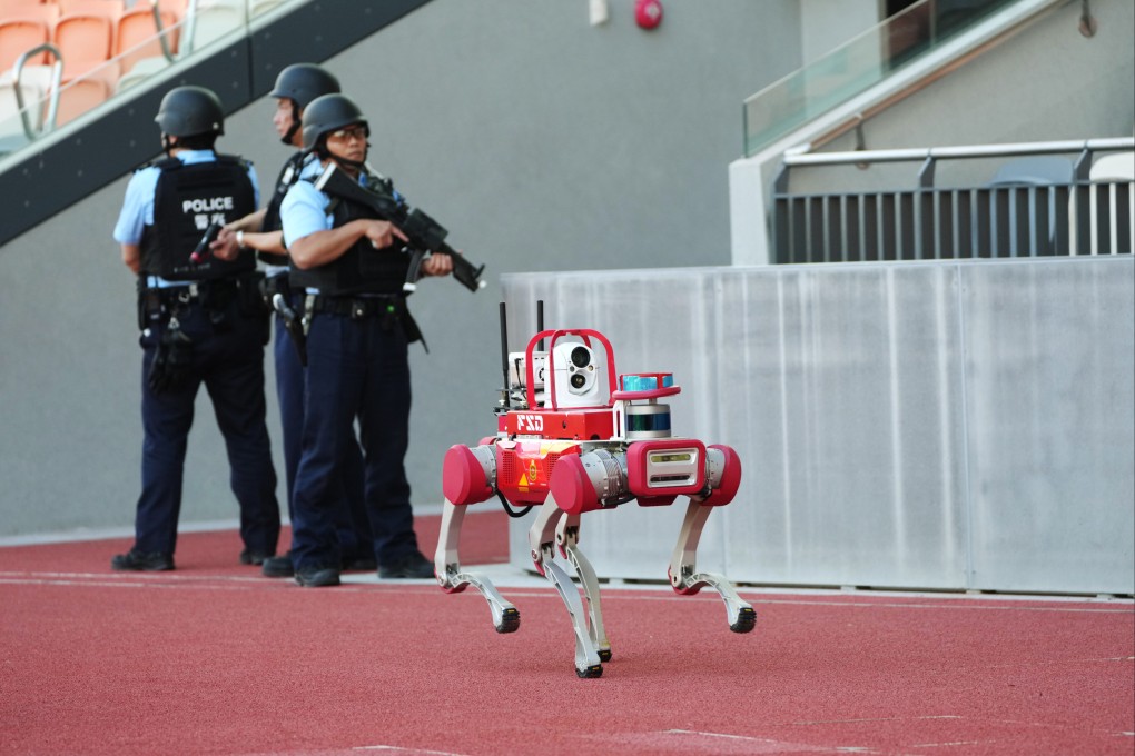 The Inter-departmental Counter Terrorism Unit conducts an exercise at the Kai Tak Youth Sports Ground on December 17, 2024. Photo: Sam Tsang