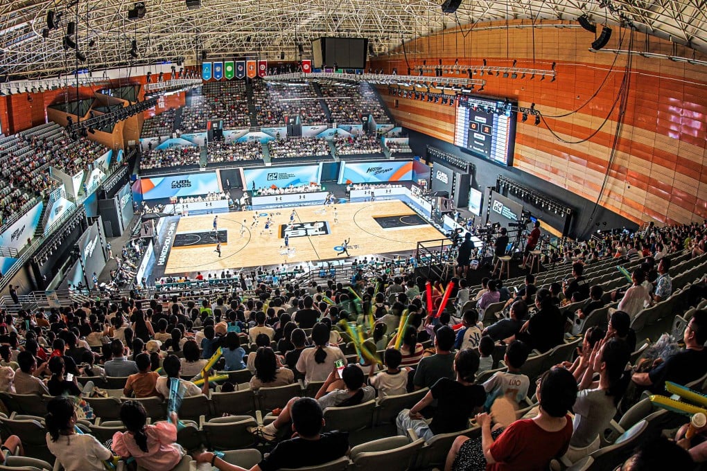 The inaugural Asian University Basketball League is held at Binjiang Gymnasium and runs until Sunday. Photo: AUBL