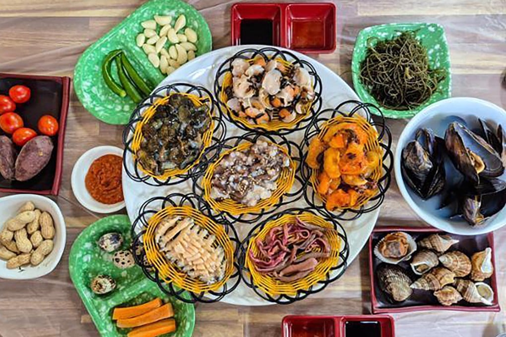 A seafood platter served at a restaurant in Daebyeon-ri, a haenyeo - female divers’ - village in Busan, South Korea. Photo: The Korea Times