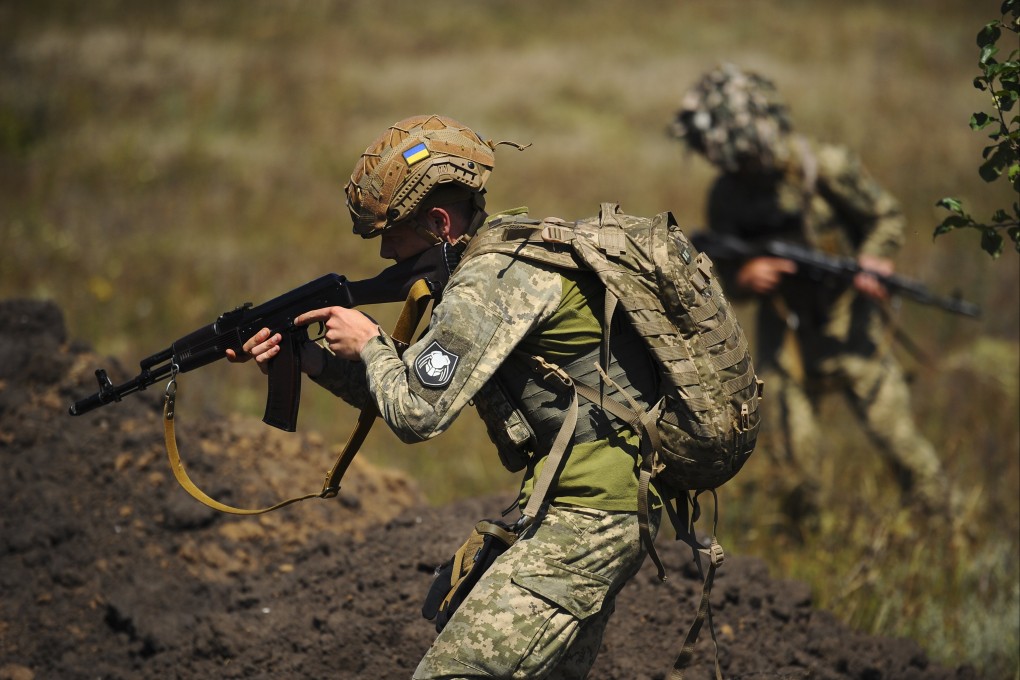 Ukrainian servicemen take part in a training session in the Kharkiv region on August 19. Photo: EPA/press service of the 127th Separate Brigade