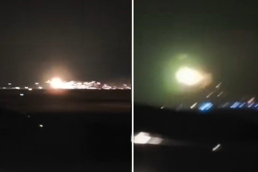 Footage showing a Malaysian F/A-18D Hornet exploding upon take-off from Kuantan Air Base on Thursday night. Photo: Tiktok / nazzsty1