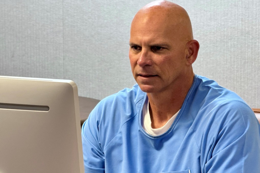 Lyle Menendez attends his parole board hearing online from his San Diego prison on Friday. Photo: California Department of Corrections and Rehabilitation/Reuters