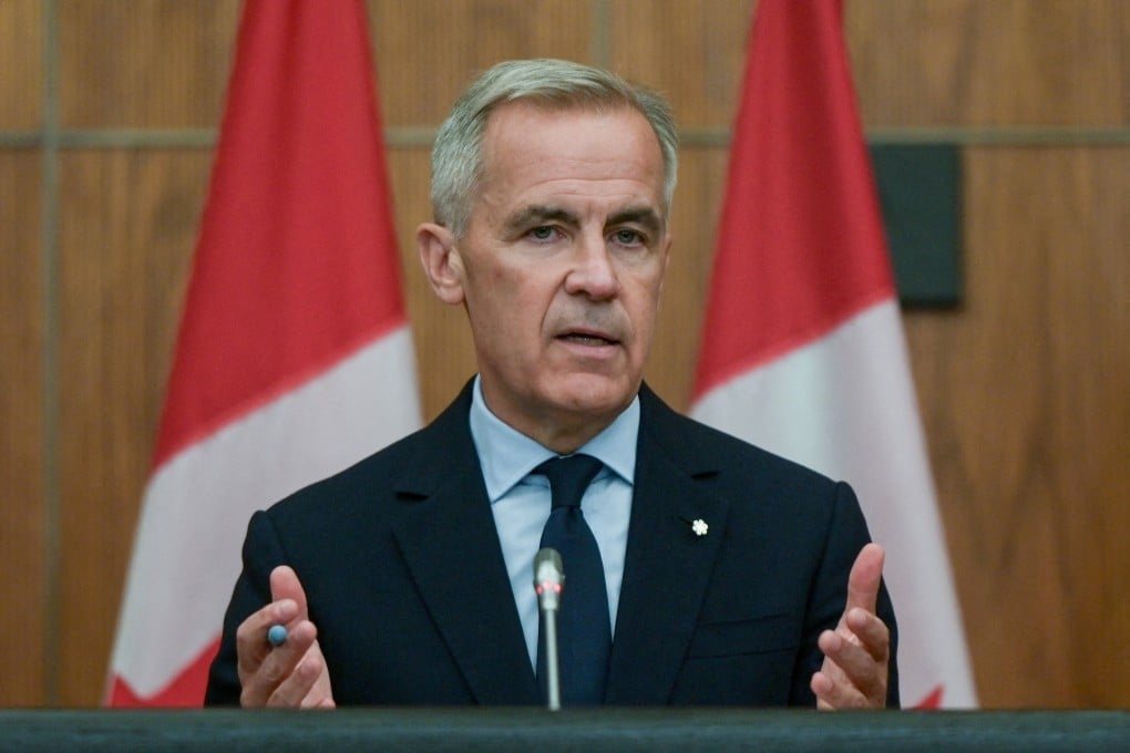 Canada’s Prime Minister Mark Carney speaks during a press conference on Parliament Hill in Ottawa, Ontario, on Friday. Photo: Reuters