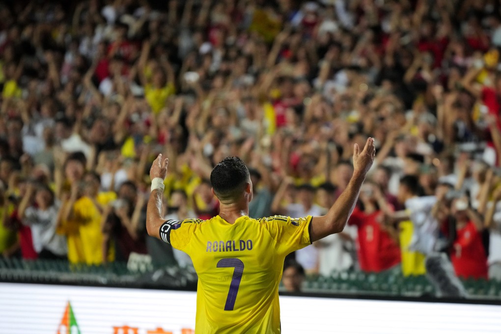 Cristiano Ronaldo soaks up the adulation at Hong Kong Stadium. Photo: Elson Li