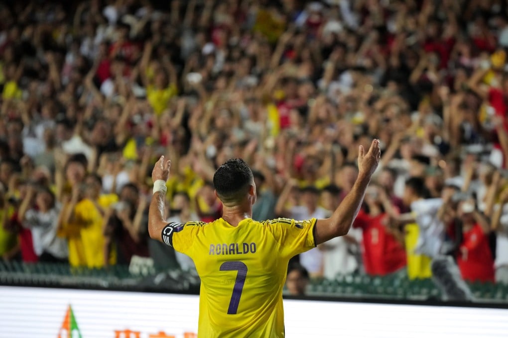 Cristiano Ronaldo soaks up the adulation at Hong Kong Stadium. Photo: Elson Li