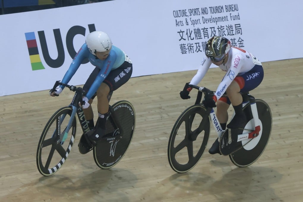 Hong Kong’s Ceci Lee Sze-wing (left) in action at the city’s International Track Cup in April. Photo: Jonathan Wong