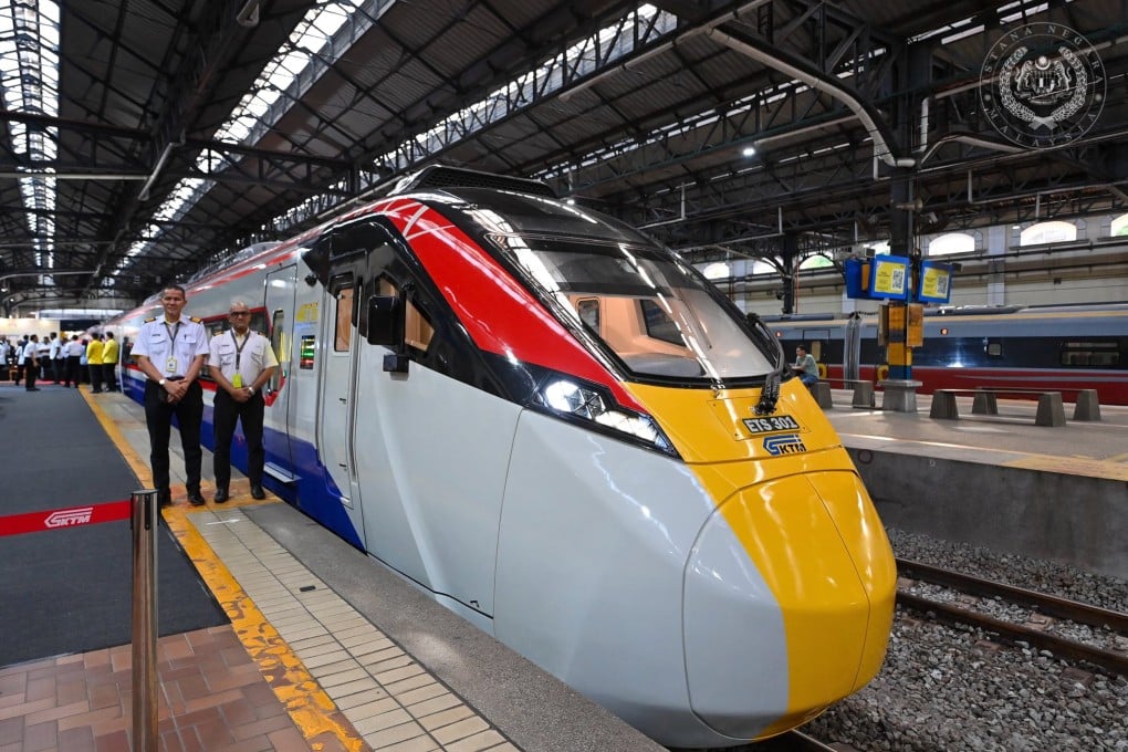 Malaysia’s new electric train service. Sultan Ibrahim Iskandar on Saturday personally drove a newly delivered Chinese-made locomotive from Kuala Lumpur to Kluang. Photo: Sultan Ibrahim Sultan Iskandar