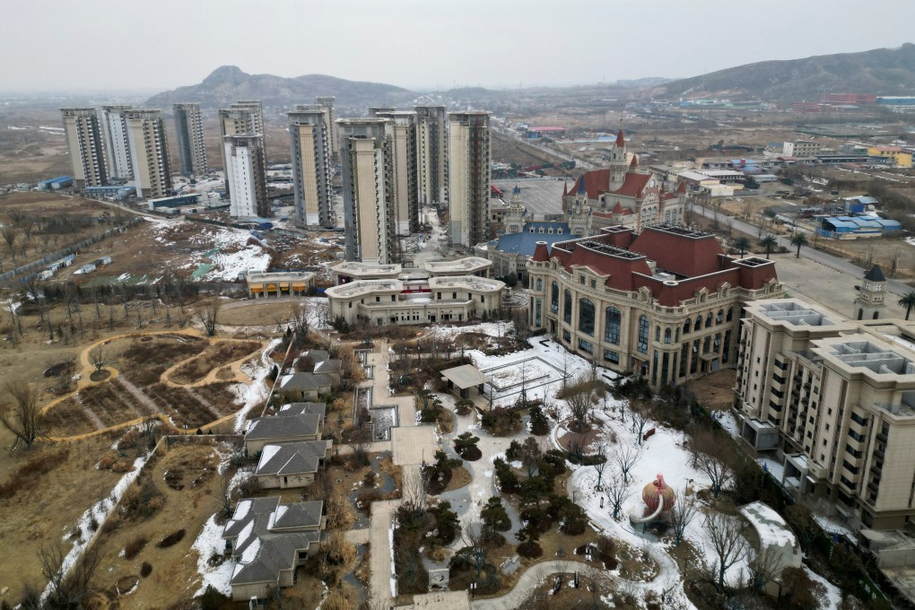 An aerial view of an unfinished residential development by China Evergrande Group in the outskirts of Shijiazhuang, Hebei province in 2024. Photo: Reuters