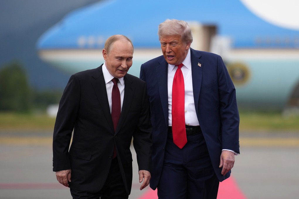 US President Donald Trump (right) with Russia’s Vladimir Putin in Anchorage, Alaska, on August 15. Photo: Getty Images/TNS
