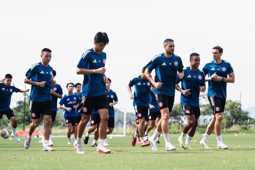 Eastern’s players warm up ahead of a pre-season training session. Photo: Eastern