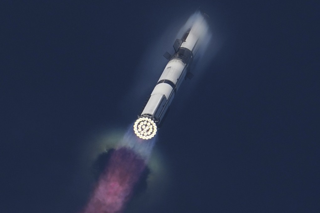 SpaceX’s Starship after launching from Starbase, Texas. Photo: AP