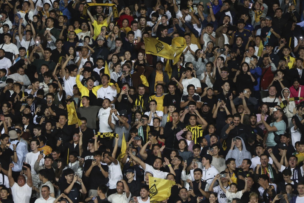 Almaty Kairat fans celebrate their team’s Champions League play-off win over Celtic. Photo: AP