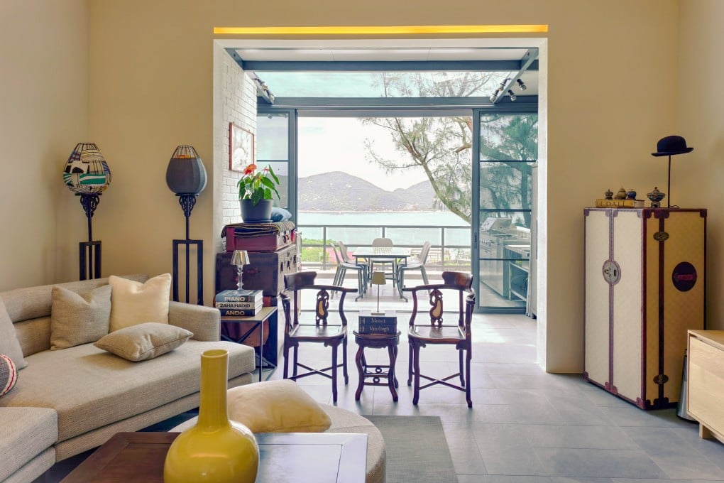 The living room at the home in Stanley, Hong Kong, designed by Clifton Leung Design Workshop. Photo: courtesy Clifton Leung Design Workshop