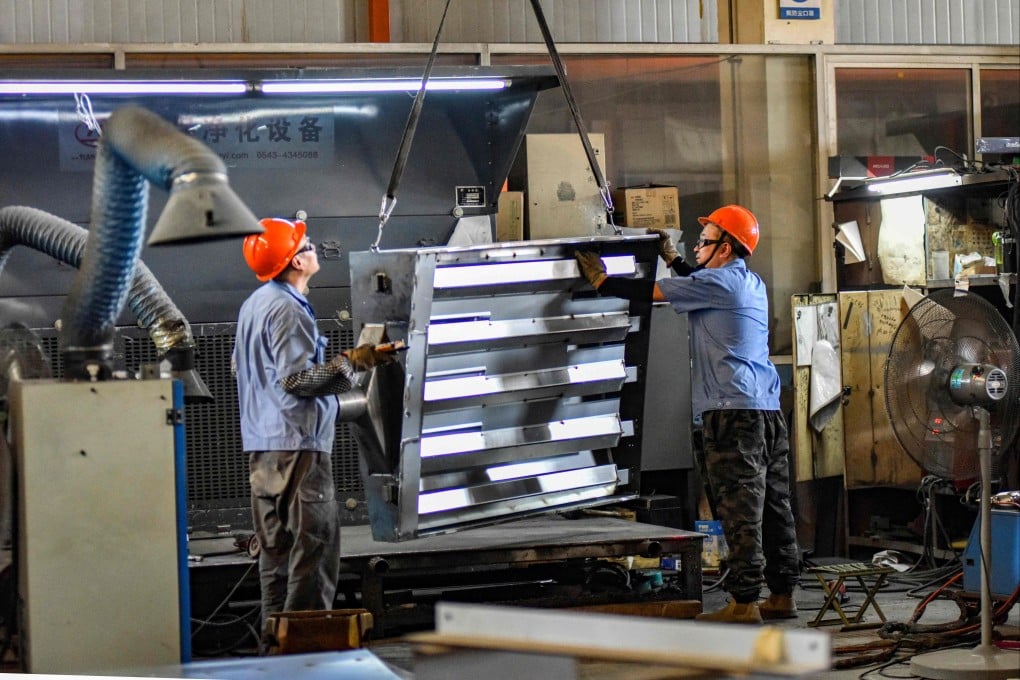 Employees work at a printing and packaging factory in Qingzhou, China’s eastern Shandong province. More than 200 Chinese-owned print-on-demand factories have started production in the United States in just the past two years, industry insiders estimate. Photo: AFP