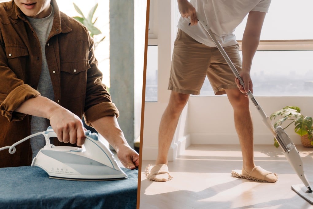 A Malaysian influencer faced backlash after claiming that men doing housework are “gay” and “losers.” Photo: SCMP composite/Shutterstock